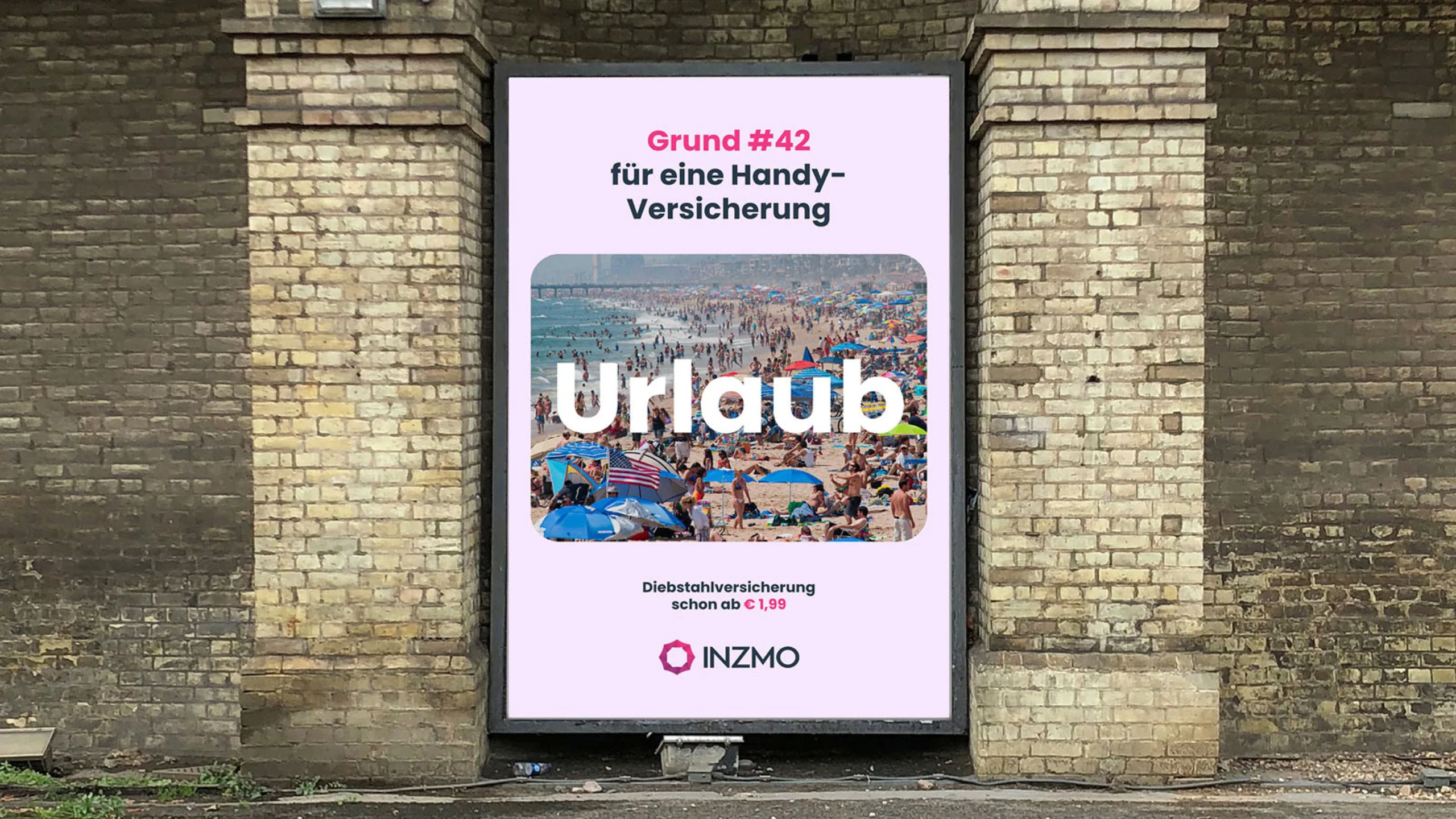 Urlaub Visual — INZMO Insurance OOH Campaign Concept