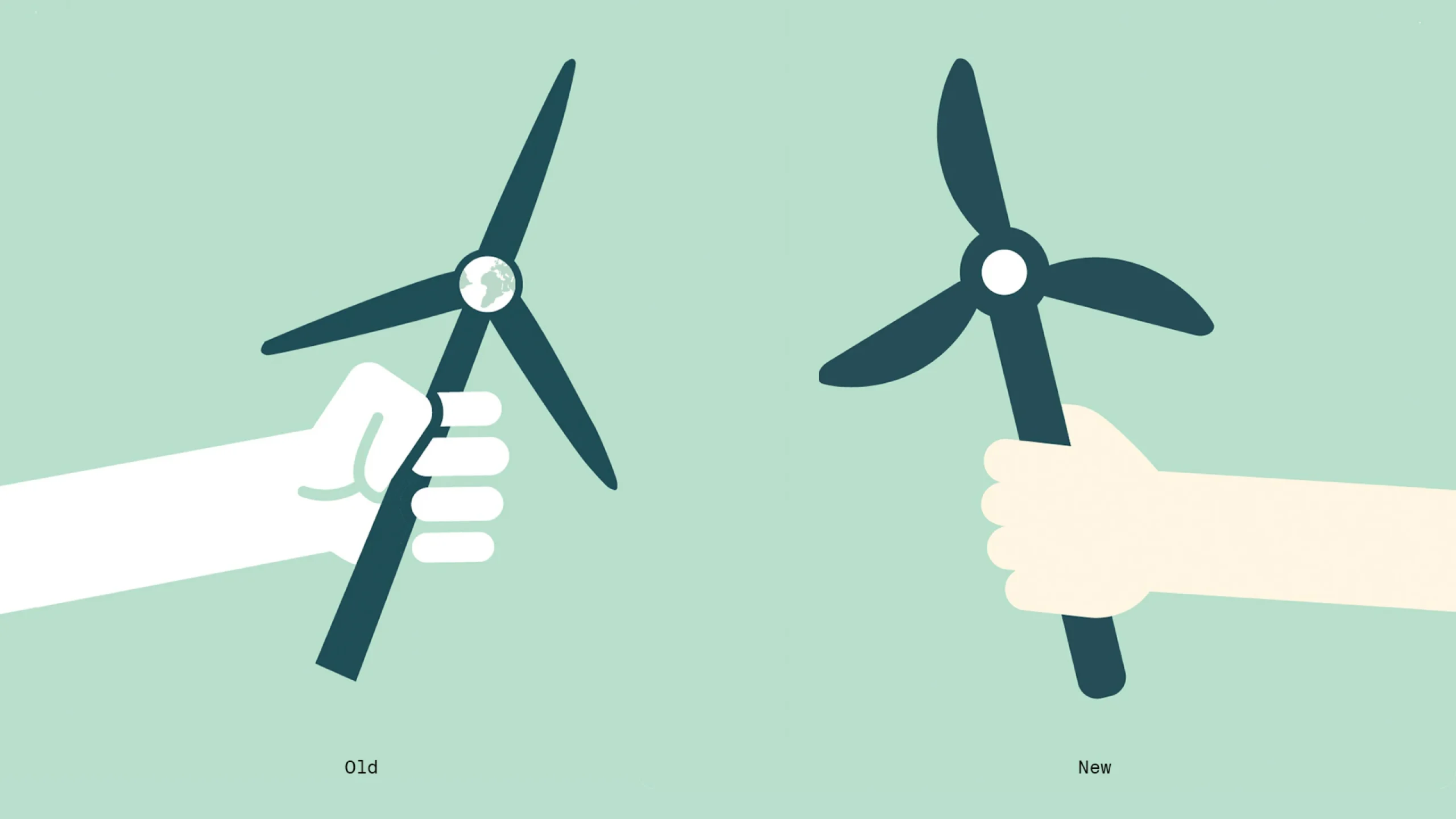 Wind Turbine Icon, Rebrush